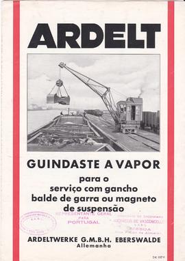 Ardelt - Guindaste a vapor para o serviço com gancho balde de garra ou magneto de suspensão.